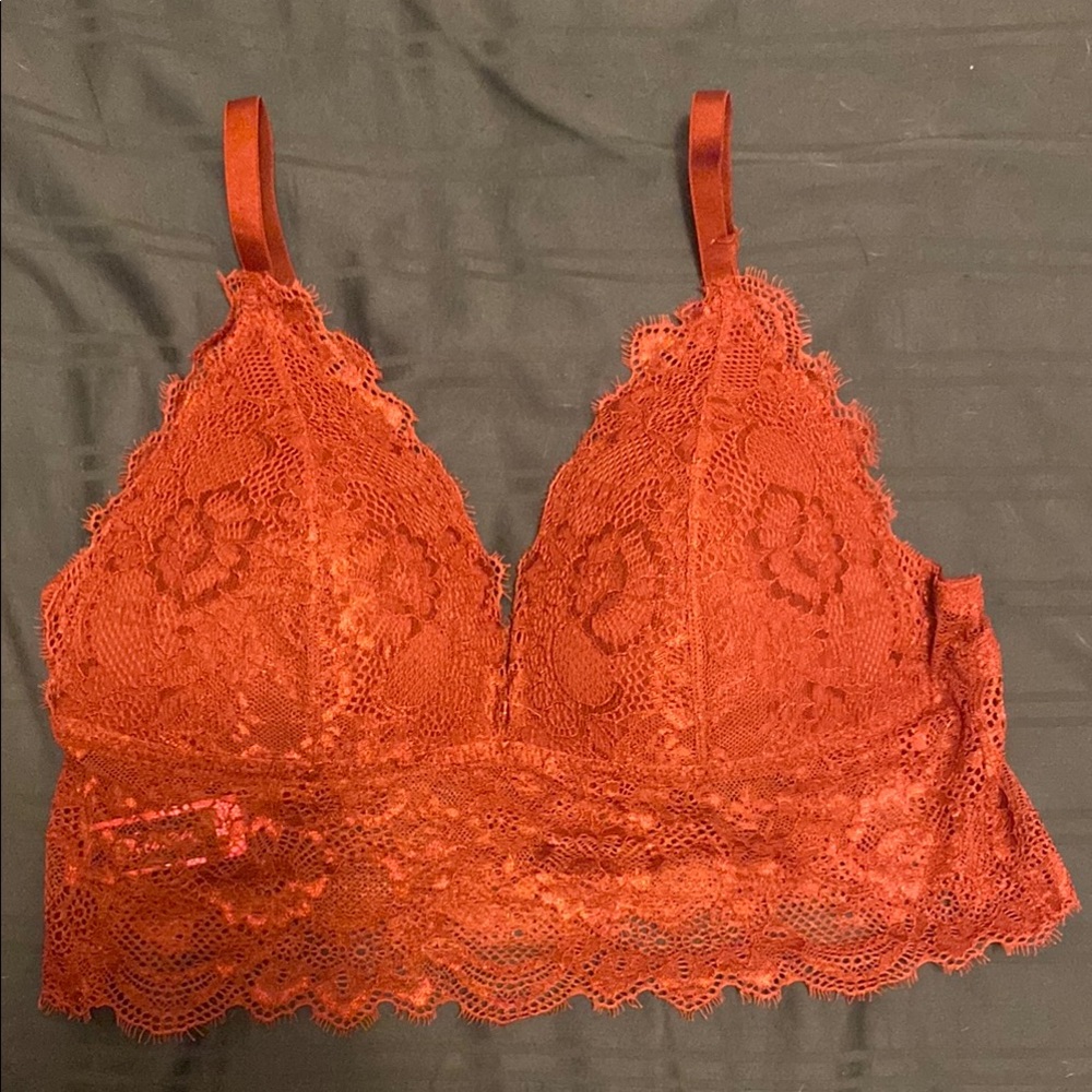 La Senza Red Lace Bralette - Large